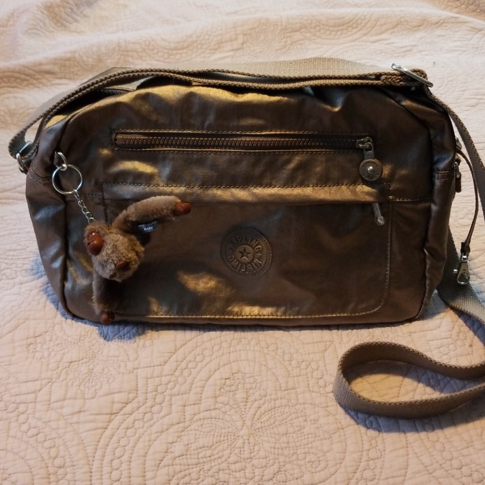 Kipling metallic messenger bag